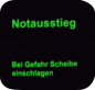 Preview: Hinweisschild "Notausstieg" 130 x 130 mm