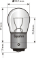 Preview: Kugellampe, 24 Volt 21W P21W (4010)*