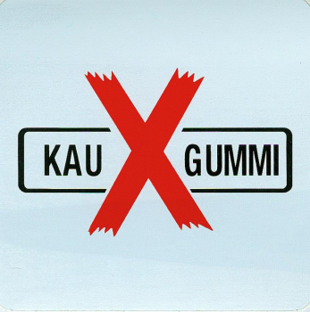Hinweisschild - Kein Kaugummi-Symbol- 8 x 8 cm