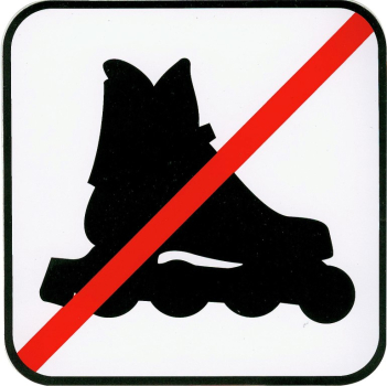 Hinweisschild -Rollschuh + Inlineskate
