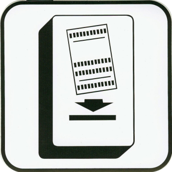 Hinweisschild -Entwerter- 13 x 13 cm