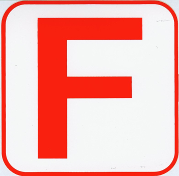 Hinweisschild -FeuerlÃ¶scher- 13 x 13 cm