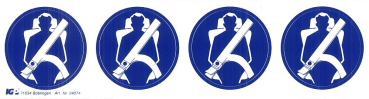 Hinweisschild - Anschnall-Symbol (4St.)