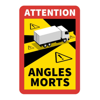 Hinweisschild - Toter Winkel -  LKW Frankreich