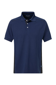 Poloshirt mit Kontrastflanken, 60% Baumwolle/ 40% Polyester