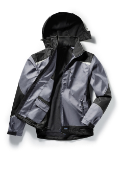 Softshelljacke grau/schwarz