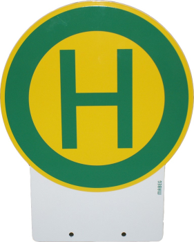 Haltestellenschild Alu-lackiert (ST7)