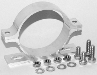 Rohrschelle Alu, 90 mm D, fÃ¼r Fahrplankasten