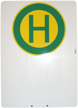 Haltestellenschild Alu-lackiert