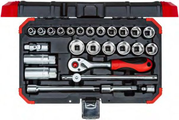 STECKSCHLÃœSSEL-SATZ 3/8" 26-teilig