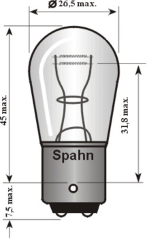 Kugellampe 12 Volt, 21/5W P 21 (2014)