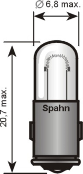 Anzeigenlampe 12 V, 2 W  (2602)