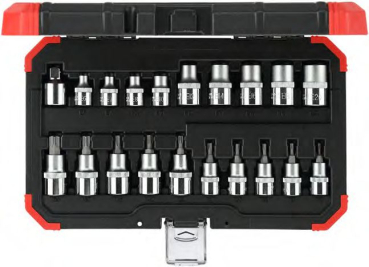 STECKSCHLÃœSSEL-SATZ 3/8" + 1/2" 20-teilig, TX