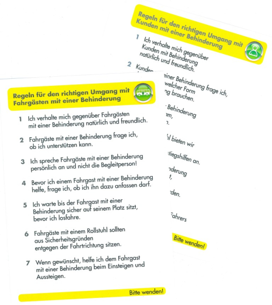 Regeln im Umgang mit Menschen mit Behinderung