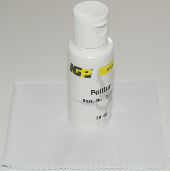 Politur Flasche mit Tuch