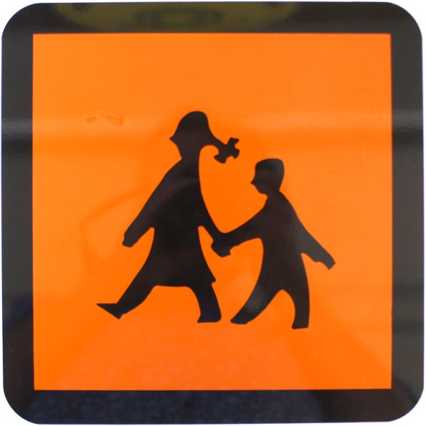 Schulbus-Schild 60x60 cm Magnetfolie