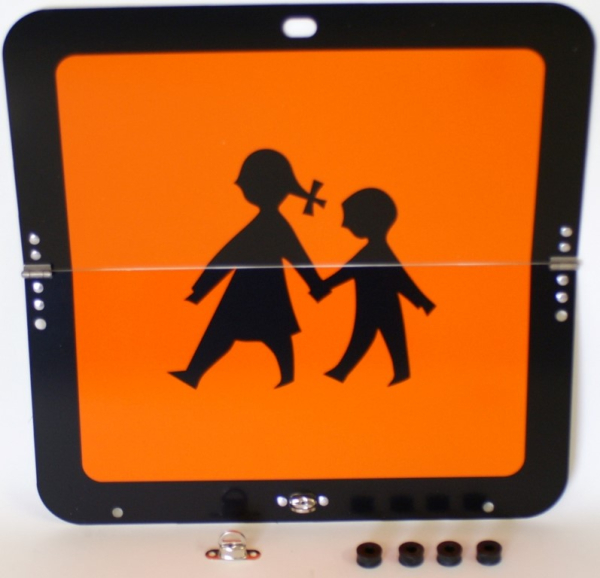 Schulbus-Schild 40x40 cm Alu