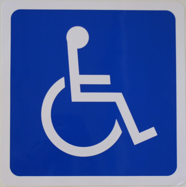 Schild Behinderten-BefÃ¶rderung