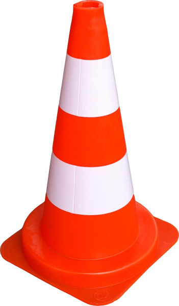 Leitkegel PVC/ 50 cm rot-weiÃŸ