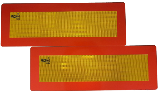 Kennzeichnungstafel gelb/rot ECE 70.01RF.,