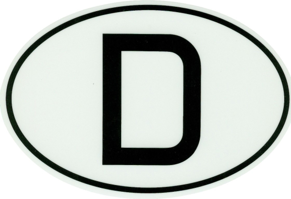 Hinweisschild - D - oval 190 x 130 mm