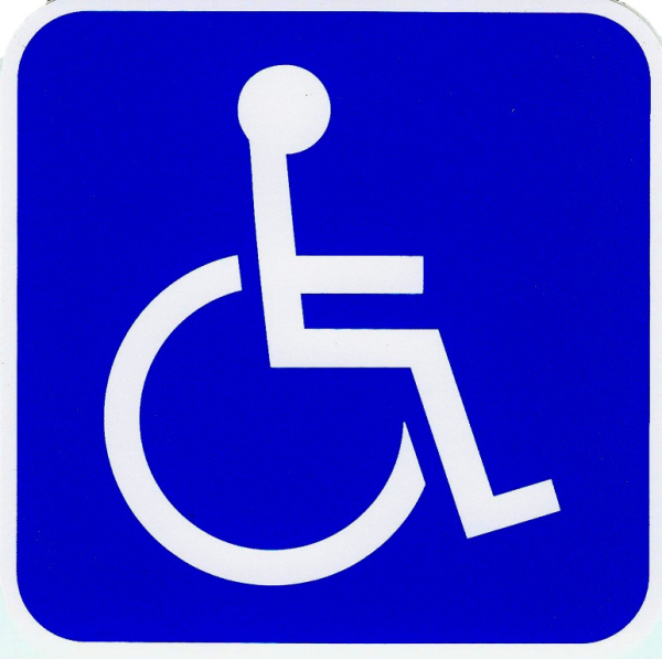 Hinweisschild - KÃ¶rperbehinderte- 13x13
