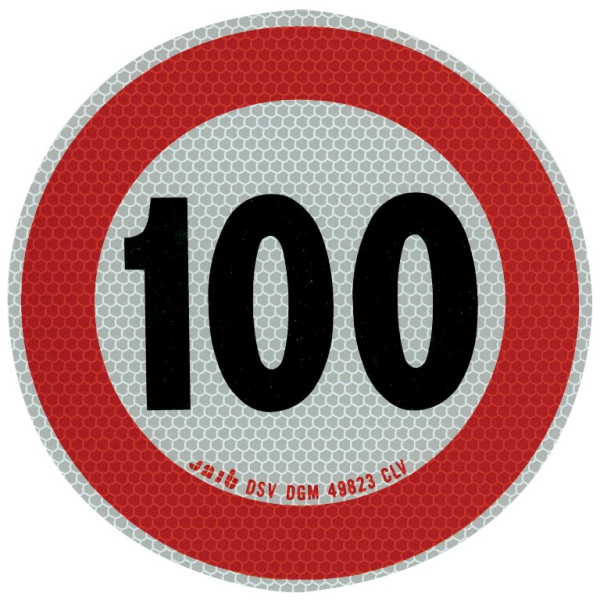 Aufkleber - 100 - reflekt. - 200 mm