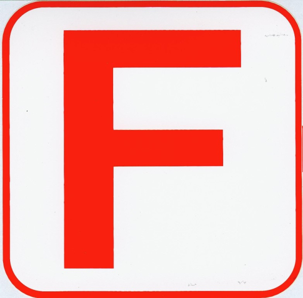 Hinweisschild -FeuerlÃ¶scher- 13 x 13 cm