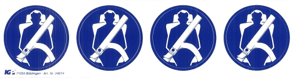 Hinweisschild - Anschnall-Symbol (4St.)