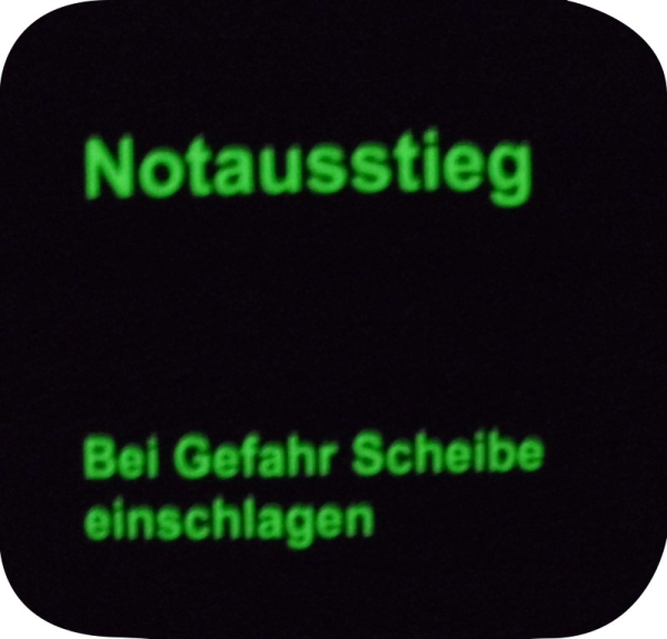 Hinweisschild "Notausstieg" 130 x 130 mm