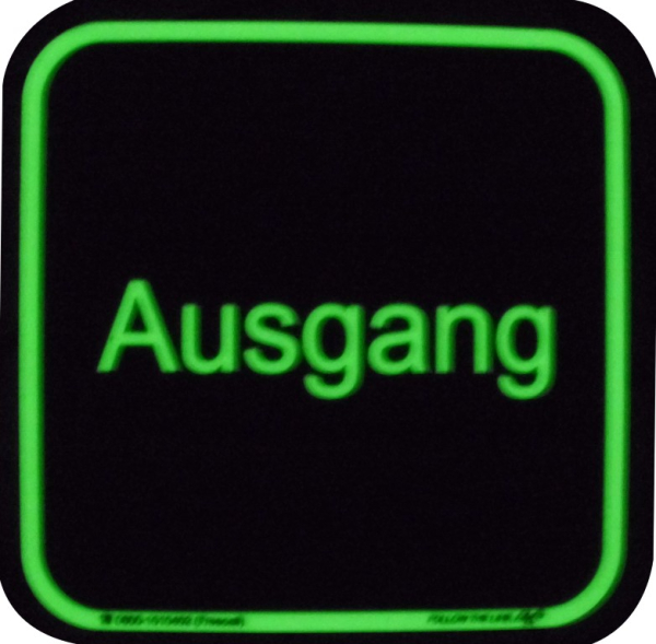 Hinweisschild "Ausgang" 130 x 130 mm
