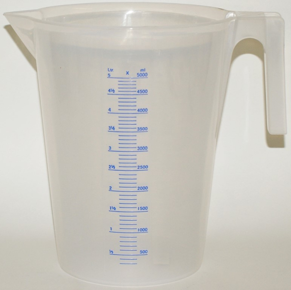 Messbecher PolyÃ¤thylen 5,0 Ltr. transp.