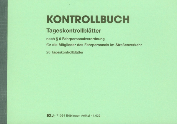 PersÃ¶nliches Kontrollbuch KFZ ab 2,8 t