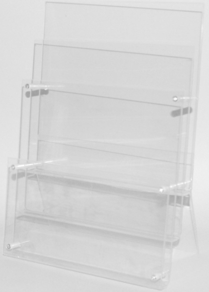 ProspektstÃ¤nder 3fach DIN A4, Plexiglas