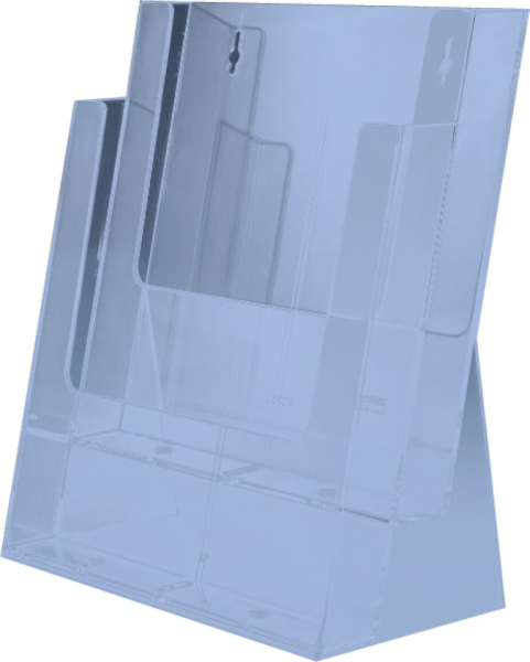 ProspektstÃ¤nder 2-fach DIN A4, Plexiglas