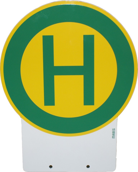 Haltestellenschild Alu-lackiert (ST7)