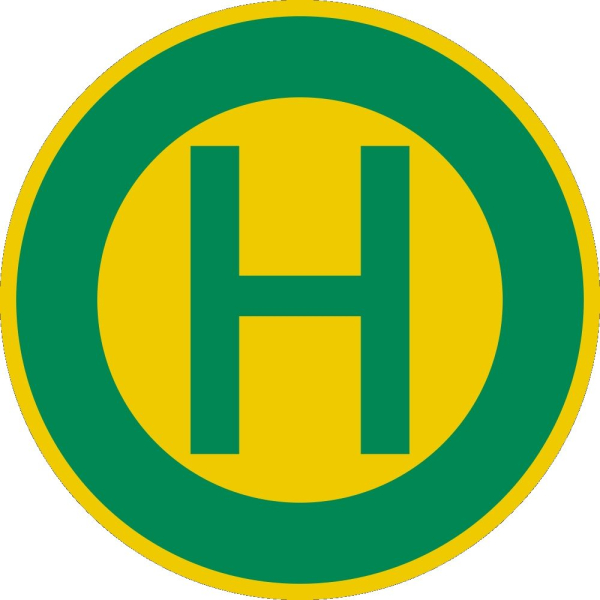 Haltestellenschild selbstklebend  350 mm, rund