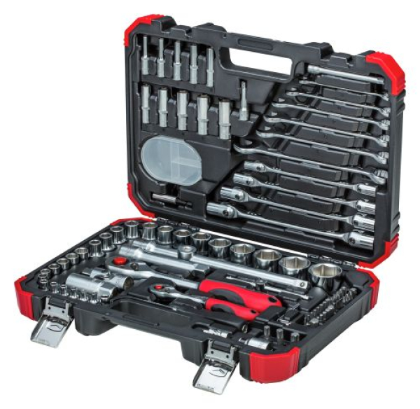STECKSCHLÃœSSEL-SATZ 1/4" + 1/2" 92-TEILIG