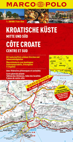 Marco Polo Karte Kroatische KÃ¼ste