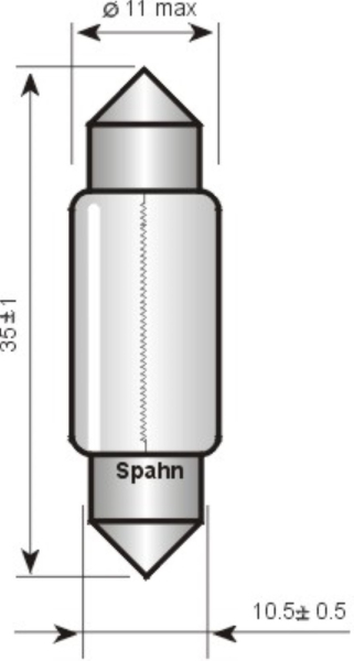 Sofittenlampe, 24 Volt 5W, C5W (5436)