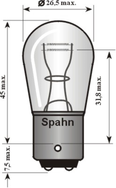 Kugellampe 12 Volt, 21/5W P 21 (2014)