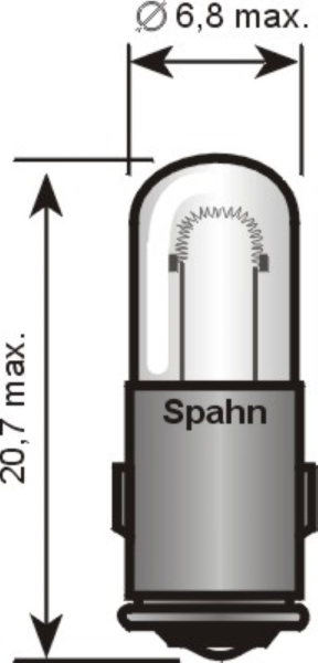 Anzeigenlampe 12 V, 2 W  (2602)
