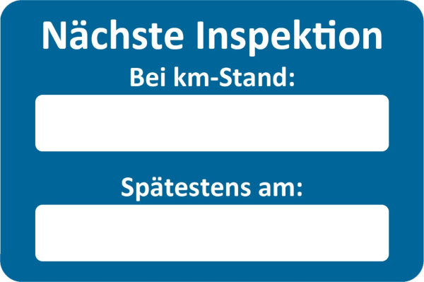 Kundendienstaufkleber Pack a` 250 StÃ¼ck