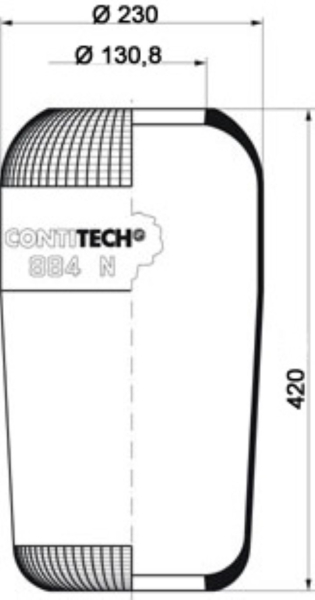 Luftfederbalg 884N CONTI