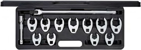 KRÃ„HENFUSS-STECKSCHLÃœSSEL-SATZ 13-teilig