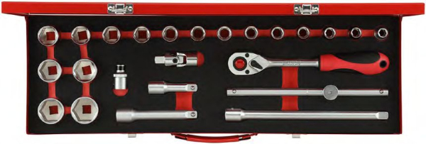 STECKSCHLÃœSSEL-SATZ 1/2" 24-teilig