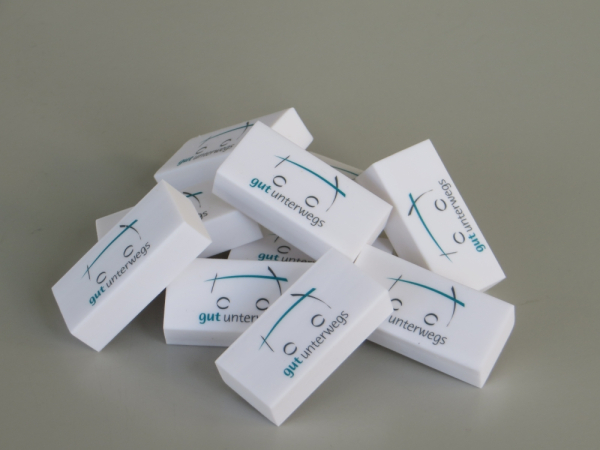 Radiergummi "gut unterwegs"