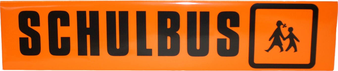 Schulbus-Schild 70x15 cm selbstklebend