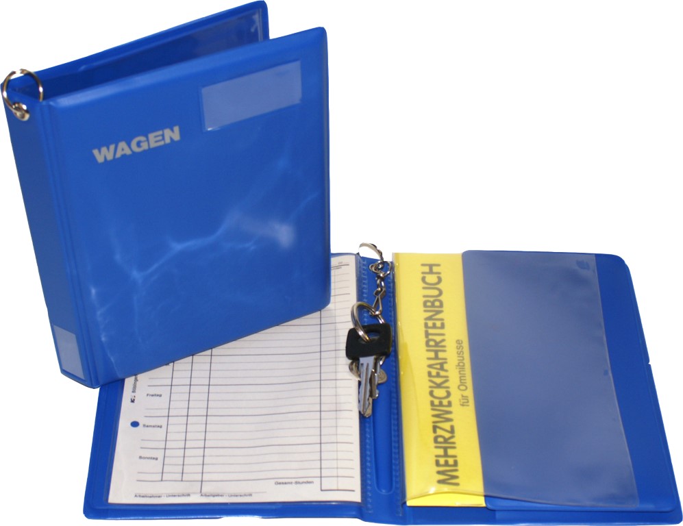 Mappe für Wagenpapiere blau, 16 x 22,5cm