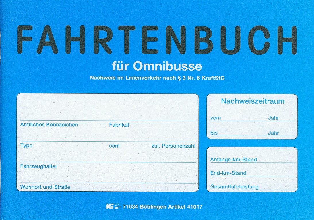 Fahrtenbuch Omnibusse